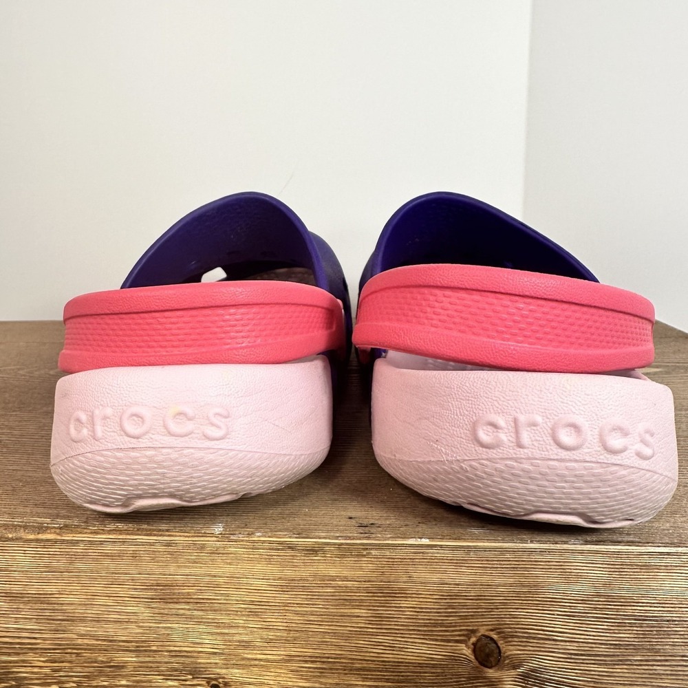 Crocs Electro Clogs Youth Girls SZ 3 Purple Pink Lightweight Casual Water Shoes - Picture 5 of 8